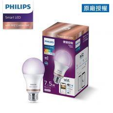 【Philips】Wi-Fi WiZ 智慧照明 7.5W全彩燈泡 3入(PW004)