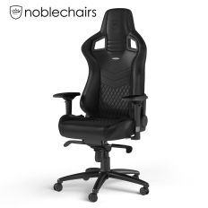 【noblechairs】NBL-RL-BLA-002  EPIC 遊戲椅，辦公椅，真皮，黑色 (德國頂級電競椅)