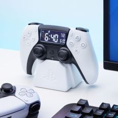 【Paladone UK】PlayStation®5 官方授權 白色手把 造型鬧鐘
