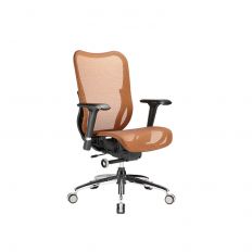【irocks 艾芮克】 T06 (自行安裝) 人體工學辦公椅 橘色 網椅 電競椅
