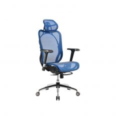 【irocks 艾芮克】 T05 藍色 (自行安裝) 人體工學辦公椅  網椅 電競椅