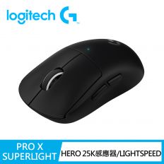 【Logitech 羅技】G PRO X SUPERLIGHT 無線輕量化電競滑鼠 (黑)