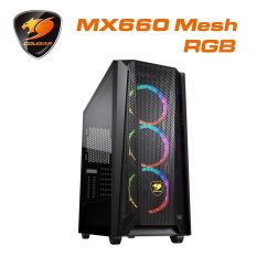 【COUGAR 美洲獅】MX660 Mesh RGB 升級版中塔機箱(全透視鋼化玻璃左側板機殼)