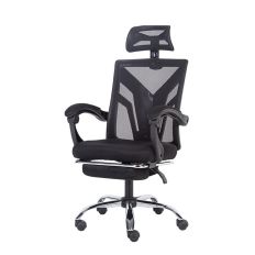 【SIDIS】全黑色黑框電玩椅(全網椅背/配擱腳墊/頭枕可調/後仰鎖定/電鍍五腳)電腦椅/書桌椅/辦公椅