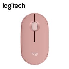 【Logitech 羅技】M350S鵝卵石無線滑鼠-玫瑰粉(員購)