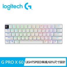 【Logitech 羅技】G PRO X 職業機械式 60% 電競鍵盤 觸感軸 - 白