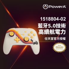 【PowerA】|任天堂官方授權|增強款無線遊戲手把(1518804-02)-復刻皮卡丘