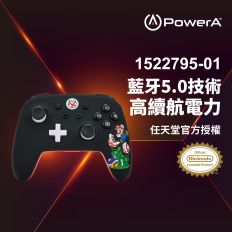 【PowerA】|任天堂官方授權|增強款無線遊戲手把(1522795-01)-混亂瑪利歐
