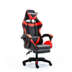【坐得正】電競椅 有腳墊款式 辦公椅 電腦椅 人體工學椅 升降椅 電競椅(OA730)-黑紅