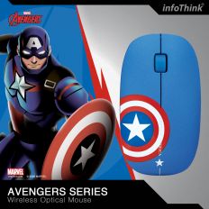 【InfoThink】漫威復仇者聯盟系列無線光學靜音滑鼠- 美國隊長