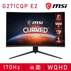 【MSI 微星】MSI G271CQP E2 曲面電競螢幕(27型/2K/170Hz/1ms/VA/HDMI)