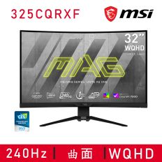【MSI 微星】MAG 325CQRXF 曲面電競螢幕(32型/2K/HDR/240Hz/1ms)