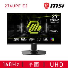 【MSI 微星】MAG 274UPF E2 HDR電競螢幕(UHD/0.5ms/HDR400/Type-C)