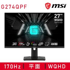 【MSI微星】G274QPF HDR400電競螢幕 (27型/2K/170Hz/1ms/IPS/Type-C)