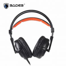 【SADES 賽德斯】SADES A6 USB電競耳麥 7.1 (橘黑色)