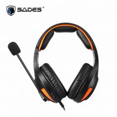 【SADES 賽德斯】SADES A2 商用耳機麥克風 (橘/黑)