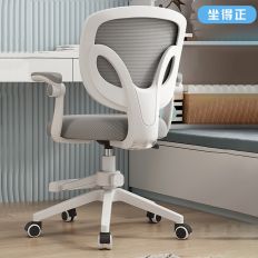 【坐得正】 電腦椅 有腳踏款式 人體工學椅 升降椅 電競椅 旋轉椅(OA560 有腳踏)-灰色