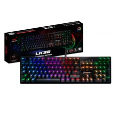【DIGIFAST】迅華 Lightning光學機械軸RGB電競鍵盤LK32(茶軸)