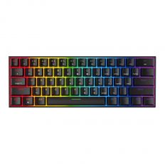 【FANTECH】 MAXFIT61 60%可換軸體RGB 青軸 機械式鍵盤(MK857) 黑色