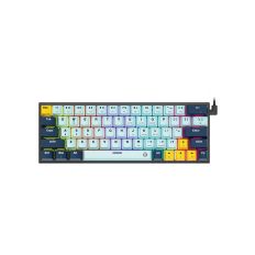 【FANTECH】 ATOM63 60%可換軸體RGB 紅軸機械式鍵盤(MK874)-天空藍