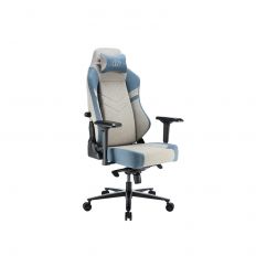【irocks 艾芮克】 T28 (自行安裝) 貓抓布面電腦椅 藍白色 電競椅 防潑水 耐磨
