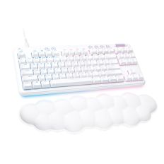 【Logitech 羅技】 G713 TKL (中刻紅軸) 機械式 電競鍵盤 白色 附手托 無數字鍵